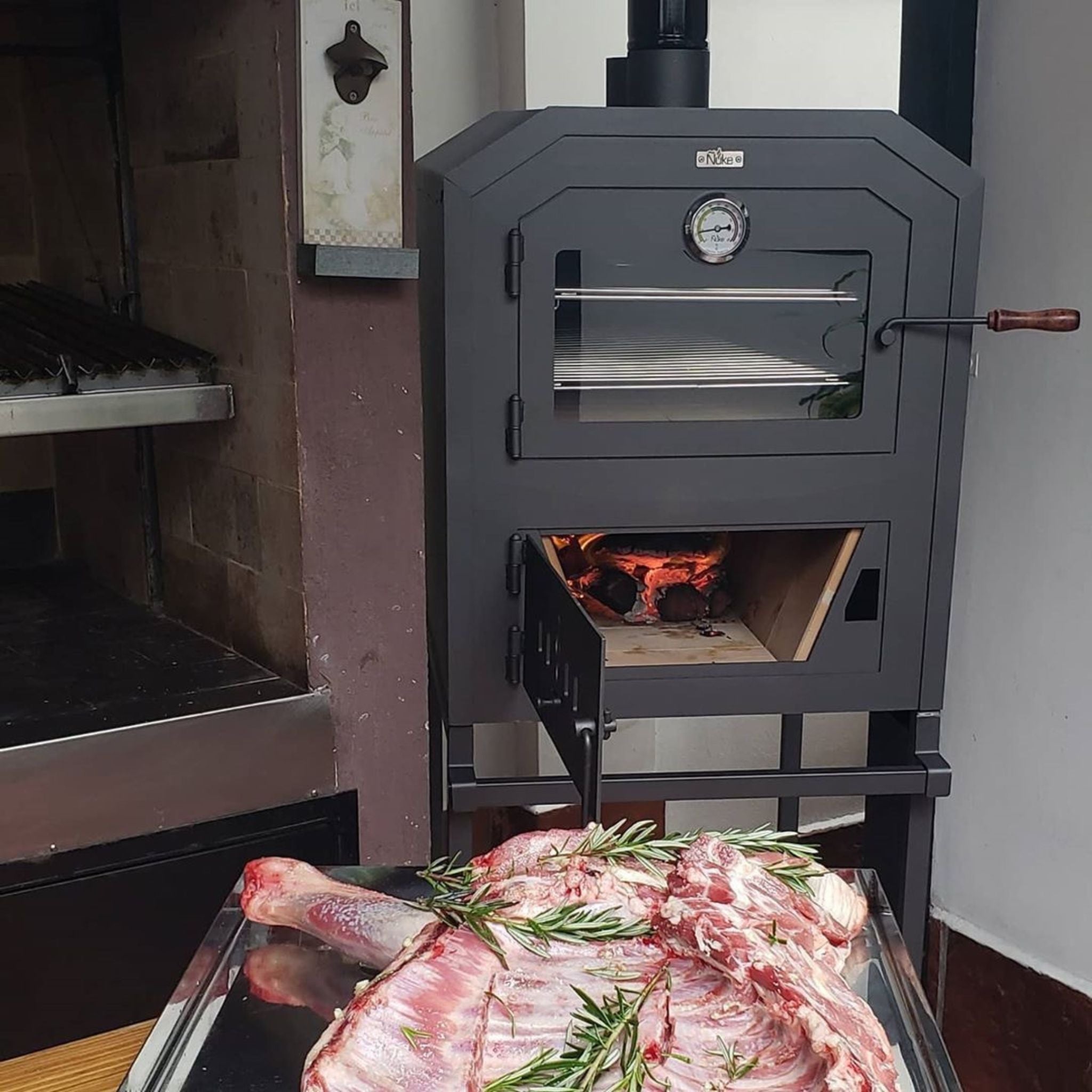 Premium Nuke Outdoor Wood Fired Pizza Oven - Portable Backyard Pizza Maker for Authentic Italian Cooking | Perfect for Patio, Garden, and Camping BBQs