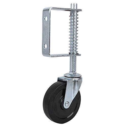 Heavy Duty Spring Loaded Gate Wheel - 360° Rotating All-Terrain Casters for Warehouse, Park & Industrial Gates | Durable Outdoor Use for Rough Surfaces & Uneven Ground