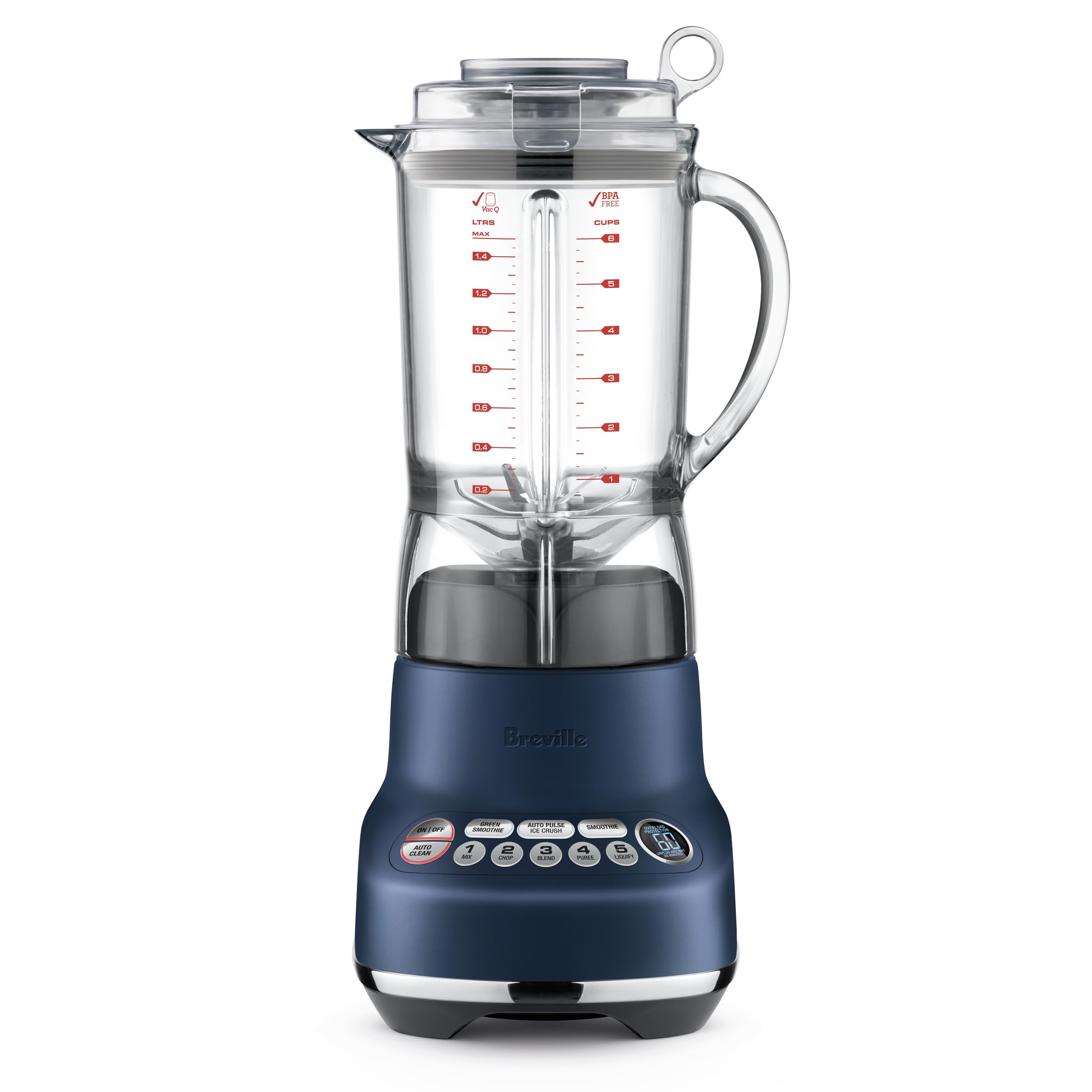 Breville the Fresh & Furious™ High-Speed Blender BBL620DBL - 1800W Powerful Motor, Damson Blue - Perfect for Smoothies, Juices & Frozen Drinks at Home or Restaurant