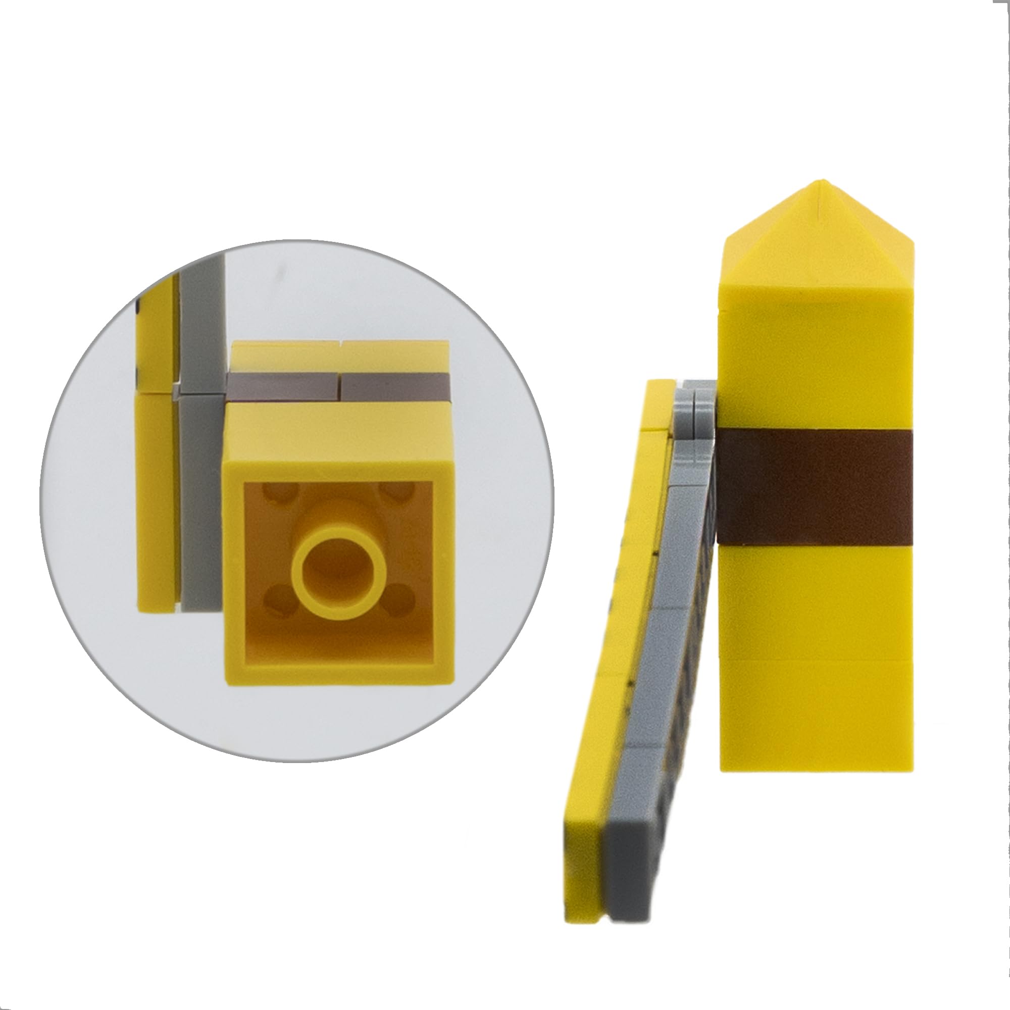 PLAYZOCO Traffic Sign Barrier Construction Toy Set - Mini Traffic Signs & Road Blocks (5cm Height) - Compatible with Lego - Perfect for Kids' Construction Play & City Scenes