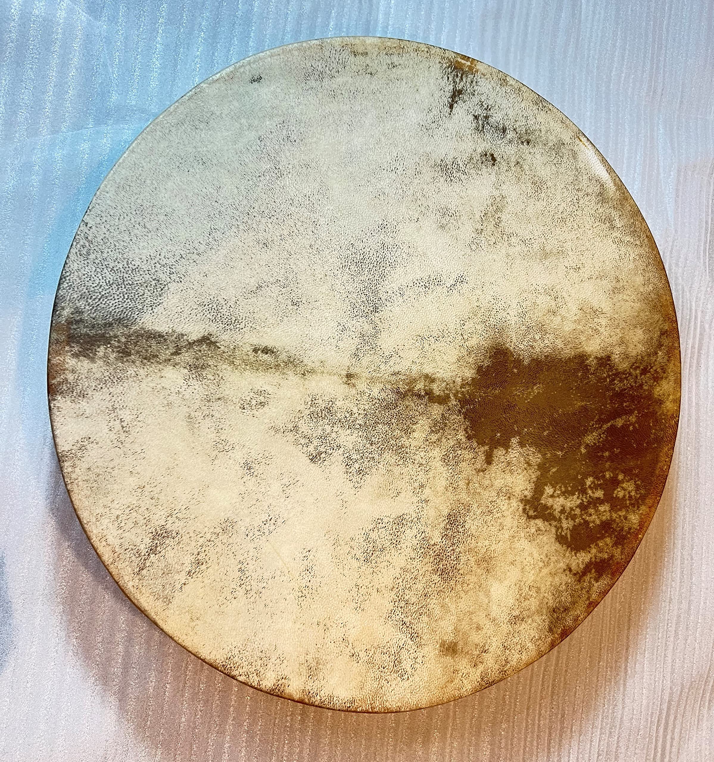 16 Inch Handmade Native American Style Shaman Drum with Buffalo Skin - Authentic Round Frame Drum for Meditation, Rituals & Spiritual Healing