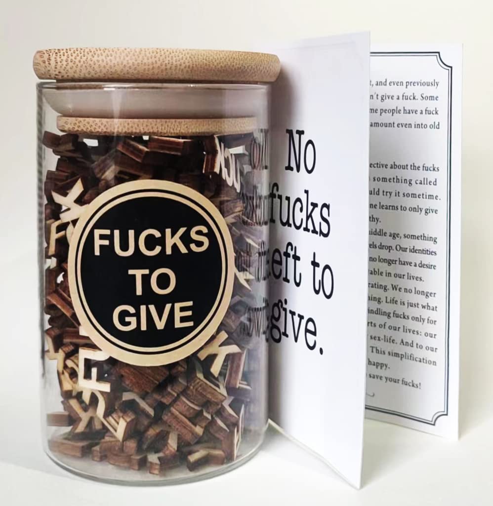 Funny Fuck Jar Gift - 12 oz Novelty Gag Gift for Birthdays, Christmas, Anniversaries & Valentine's Day | Perfect for Friends, White Elephant Parties & Office Pranks