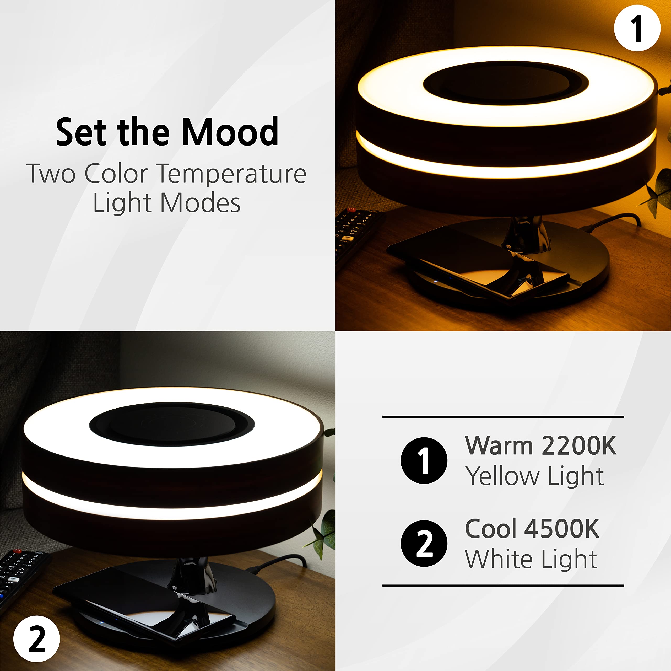 Modern Dawn Lamp - Adjustable LED Desk Lamp with TWS Bluetooth Speaker, Wireless Charger & Touch Control | Perfect for Home Office, Study Room, Bedroom & Dorm Decor | Reading, Working & Relaxing Lighting Solution
