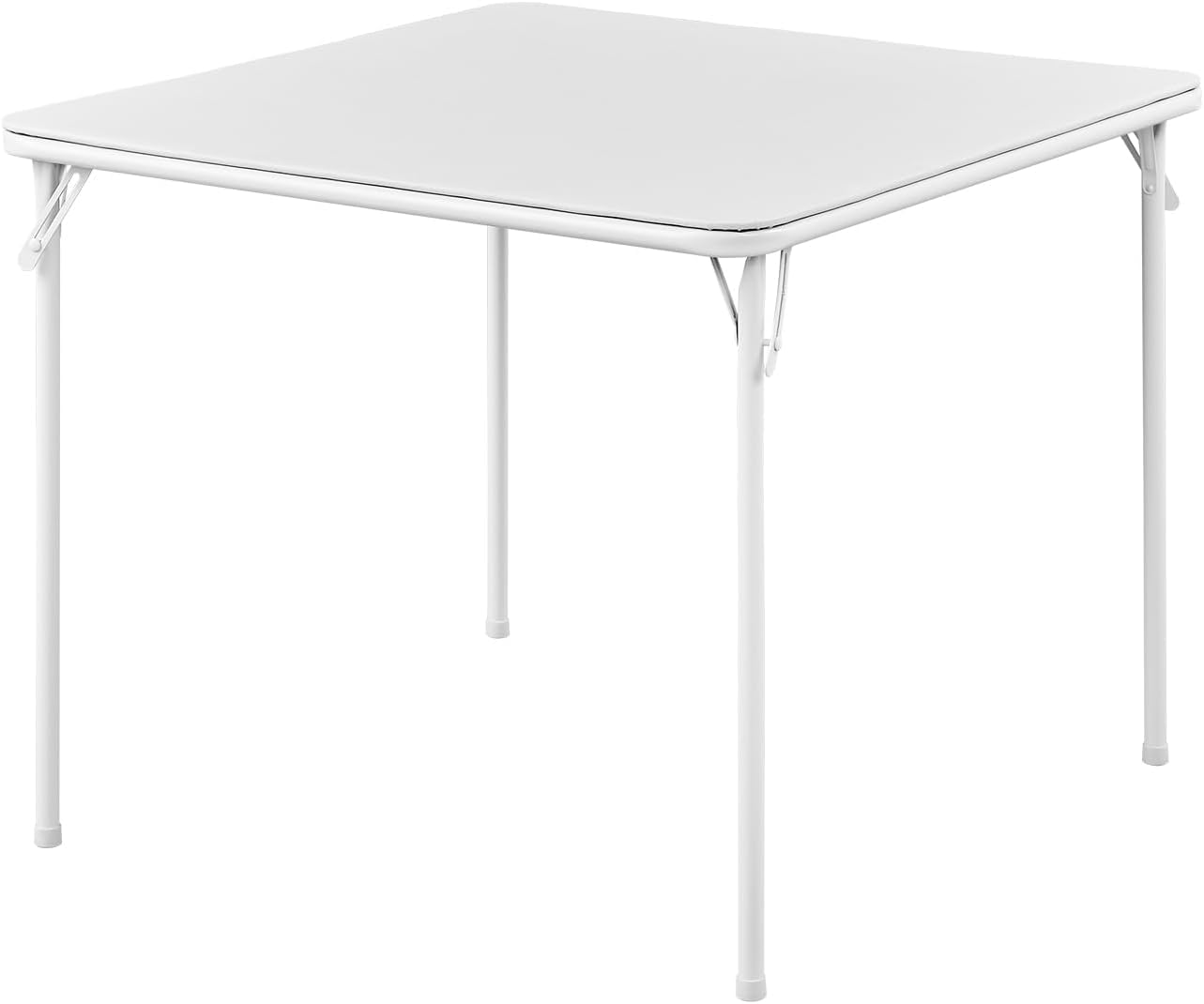 BOOSDEN 2.6ft Square Foldable Table - Lightweight Collapsible Card Table for Indoor & Outdoor Use | Portable Folding Table Perfect for Camping, Dining, Picnics, Parties & Home Office (White)