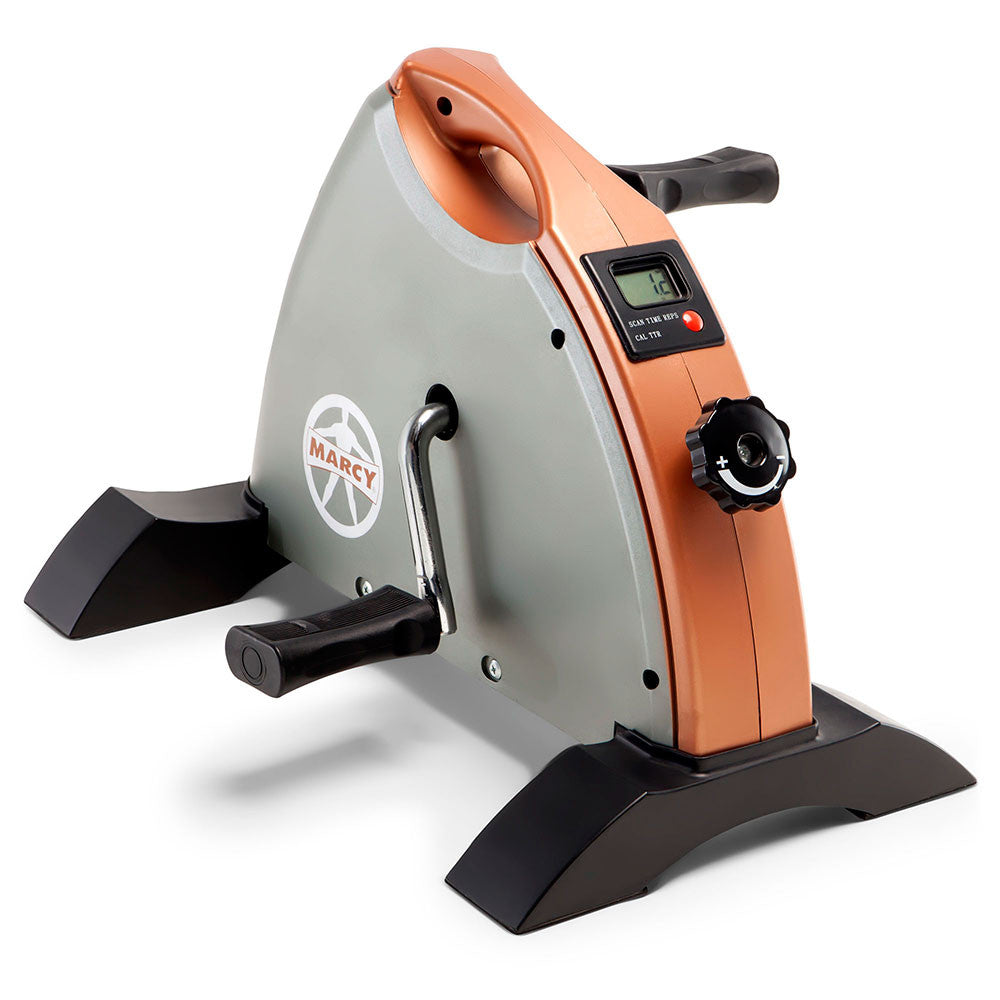 Marcy NS 909 Mini Exercise Bike - Portable Under Desk Pedal Exerciser for Home & Office Cardio Workout - Compact Cycling Machine for Legs & Arms Training