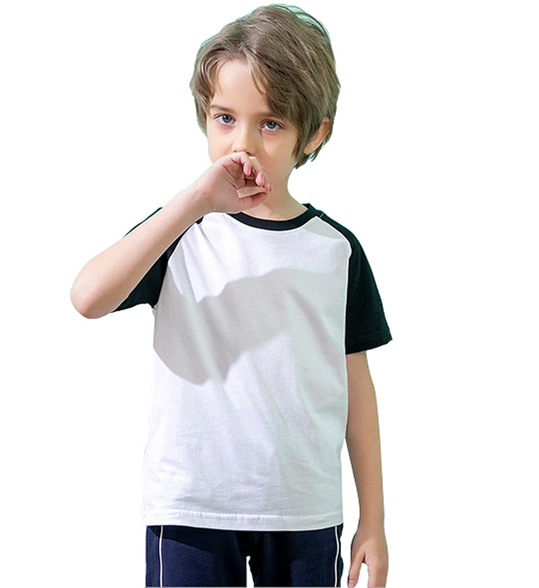 Boys & Girls Summer Cotton Patchwork Short Sleeve T-Shirt - Soft Crewneck Tee for Kids | Perfect for Playdates, Beach Outings & Summer Camp