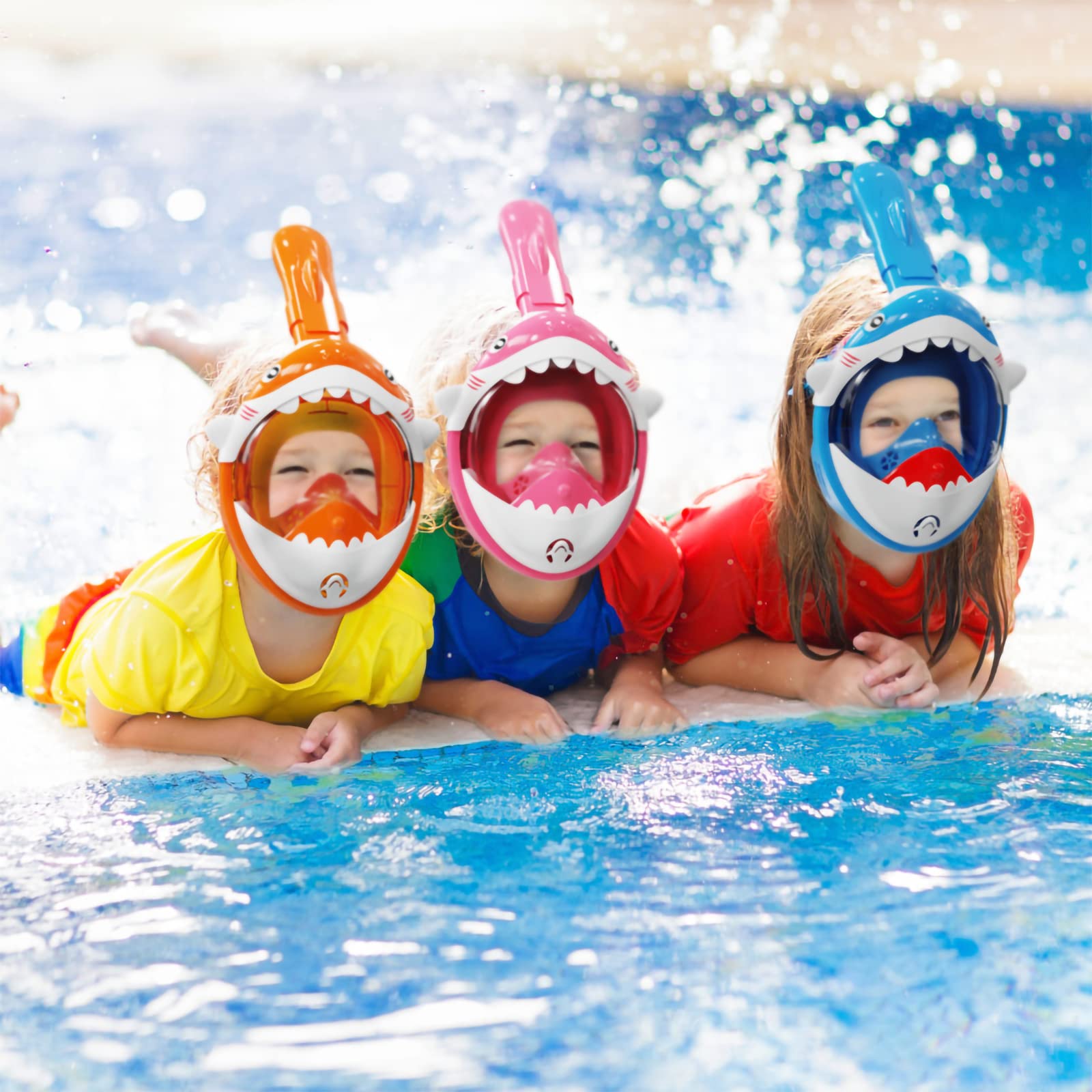 THENICE Kids Full Face Snorkel Mask - 180° HD View, Anti-Fog & Leak Proof Snorkeling Set for Children | Perfect for Beach Vacations, Pool Swimming & Underwater Adventures