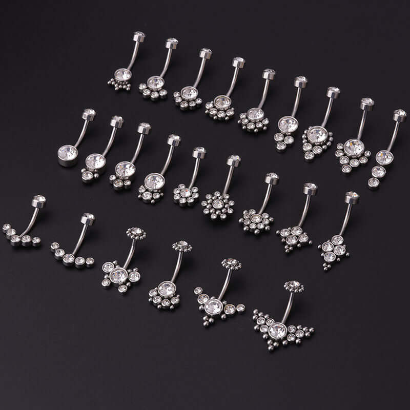14G Dainty Belly Button Ring - Elegant Navel Piercing Jewelry for Women | Hypoallergenic Surgical Steel Body Jewelry | Perfect for Everyday Wear, Beach Outfits & Special Occasions