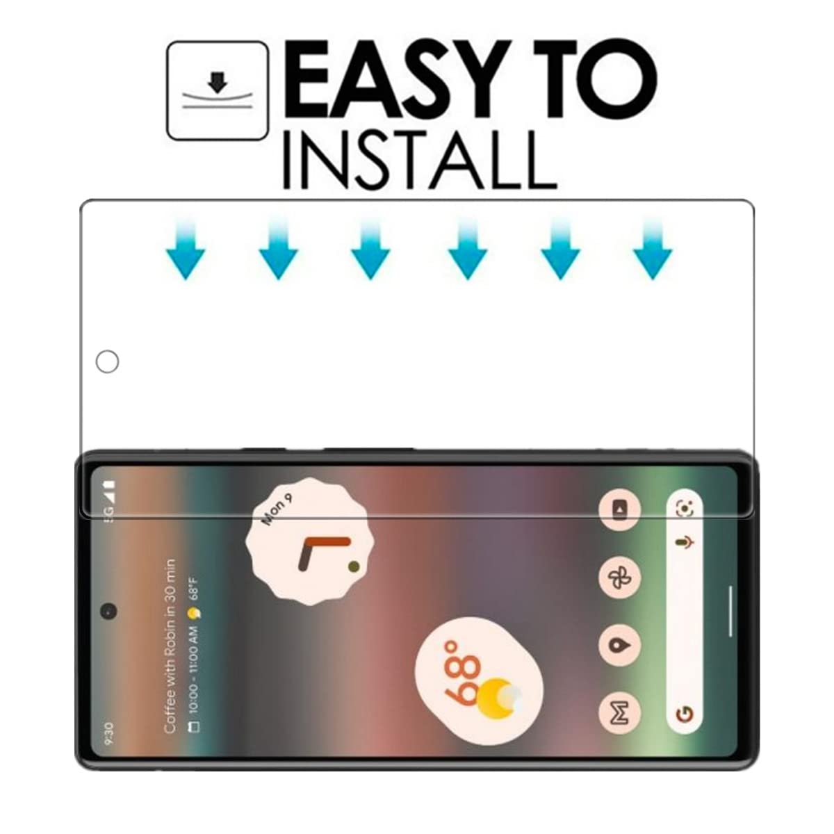 VIESUP 2-Pack HD Clear Tempered Glass Screen Protector for Google Pixel 6a - 9H Hardness, Anti-Scratch, Case Friendly for Daily Protection