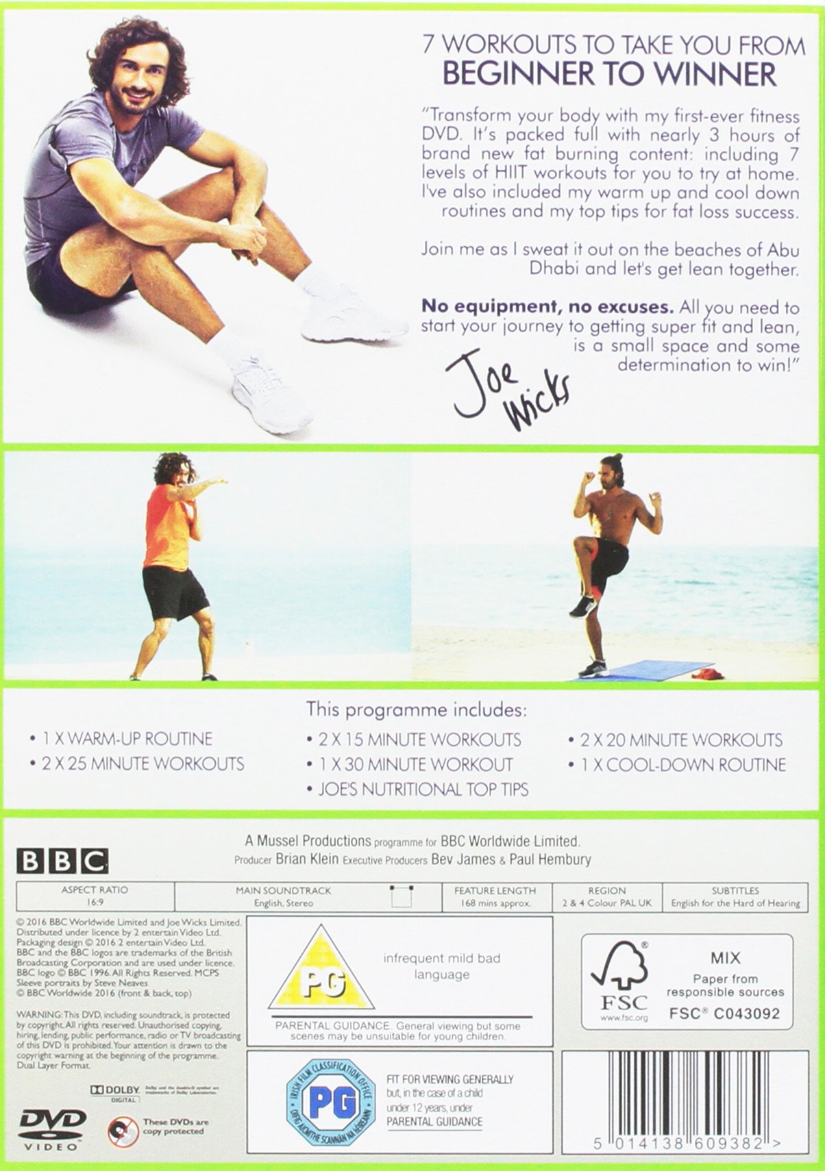 Joe Wicks The Body Coach Workout DVD - Home Fitness Exercise Program for Weight Loss & Toning | Perfect for Home Gym, Beginners & Busy Professionals