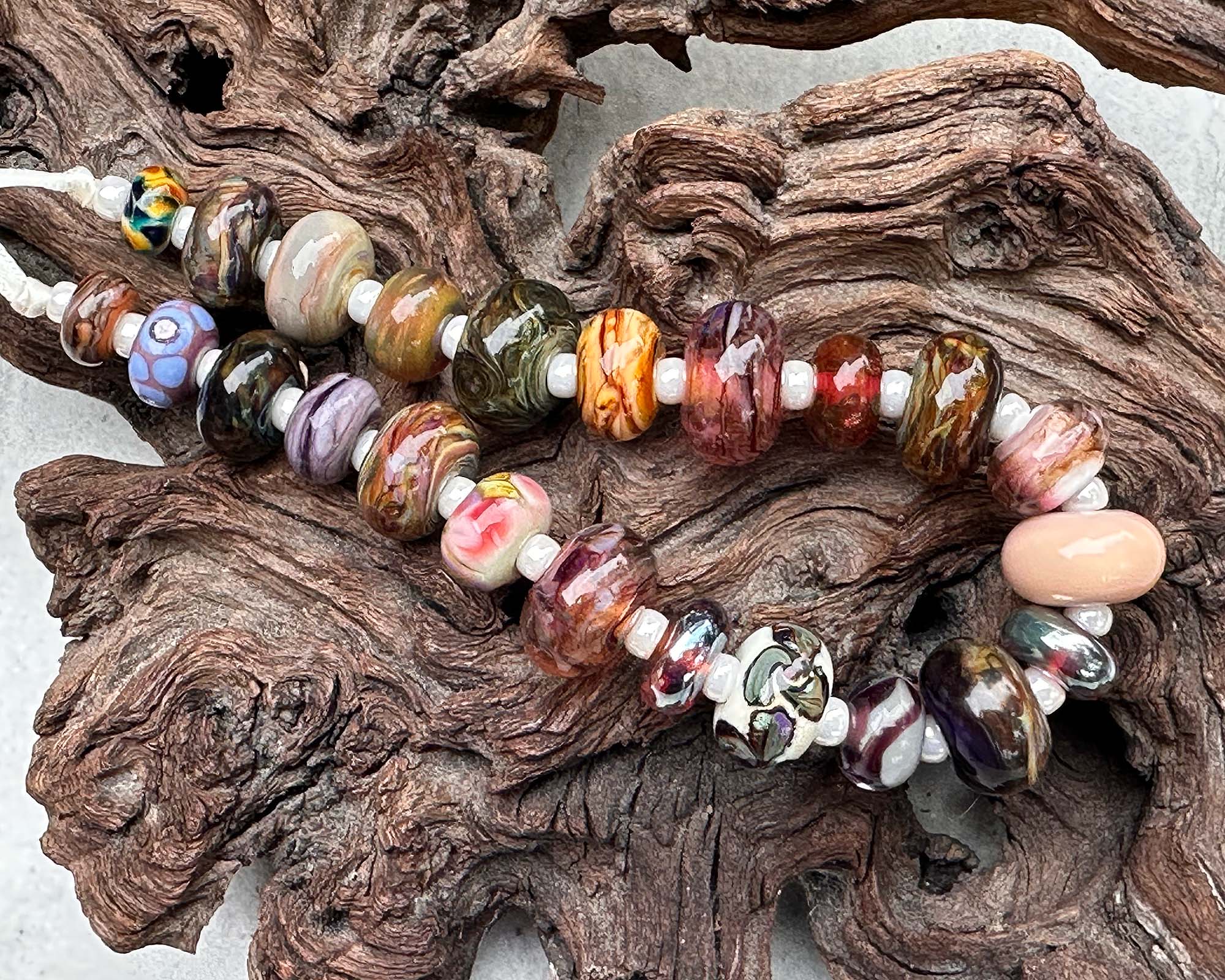 23pcs Brown Orphan Lampwork Glass Beads Set for Jewelry Making, DIY Crafts, Bracelets & Necklaces - SRA Certified