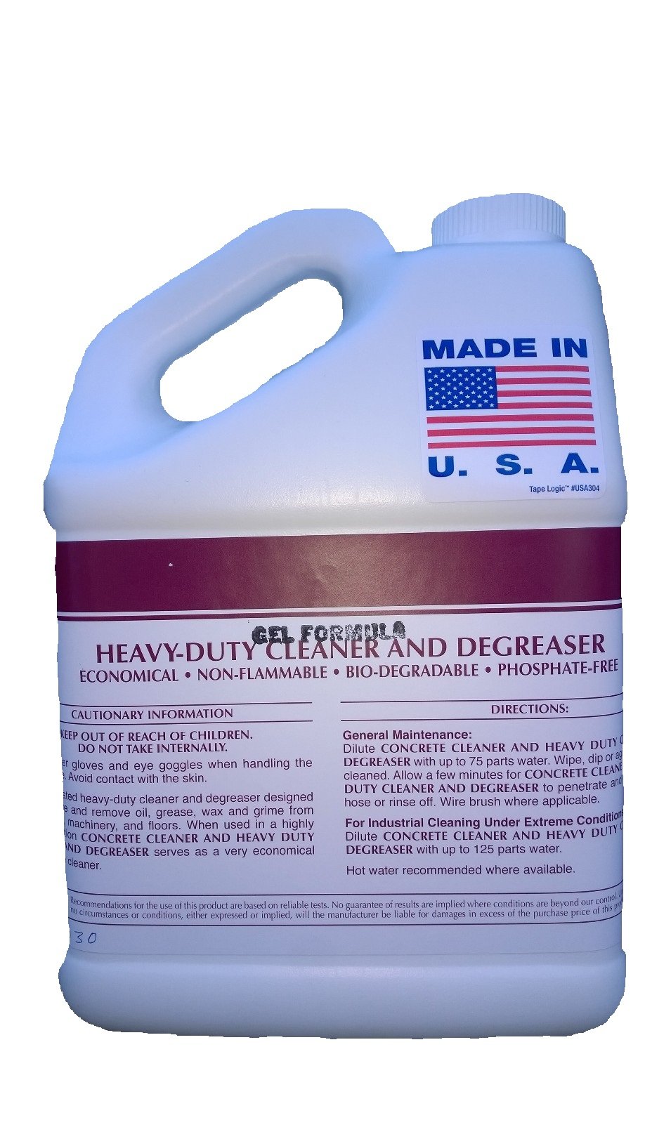 1 Gallon Heavy-Duty Industrial Cleaner & Degreaser Concentrate - Powerful Gel Formula for Tough Grease, Oil & Grime Removal - Ideal for Garages, Workshops & Commercial Kitchens