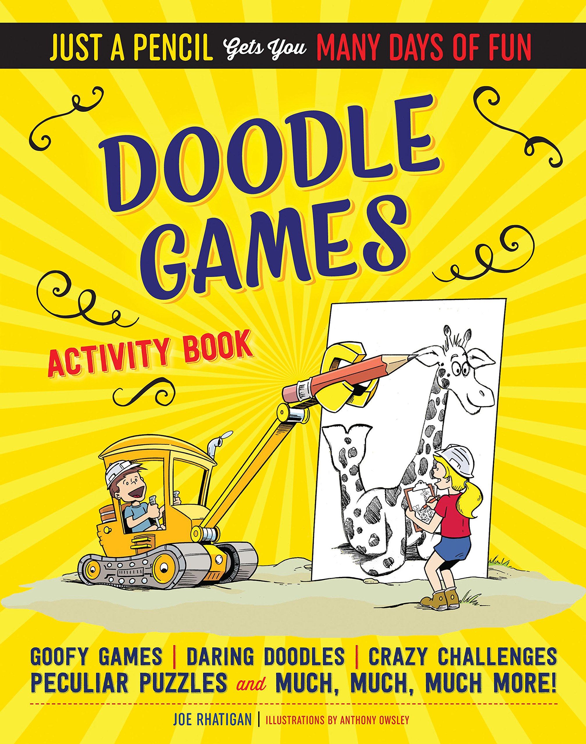 Doodle Games Activity Book for Kids & Adults - Fun Creative Drawing & Coloring with Just a Pencil | Perfect for Travel, Classroom, and Family Bonding