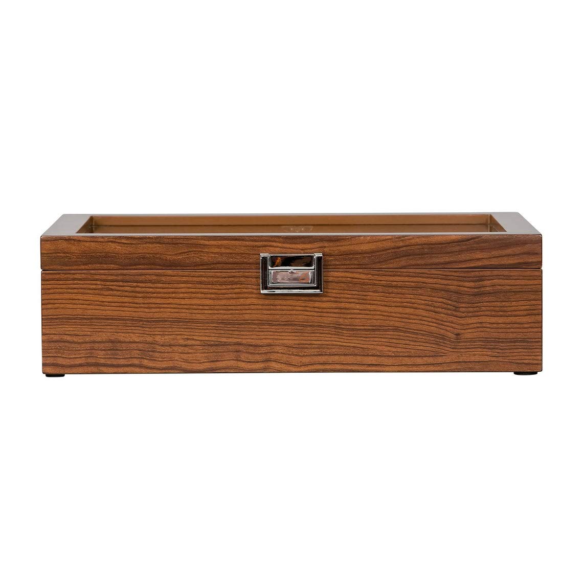 Personalized Wooden Watch Box with Glass Top - Custom Engraved Men's Watch Organizer for Jewelry & Accessories | Perfect Gift for Watch Collectors & Anniversary Presents