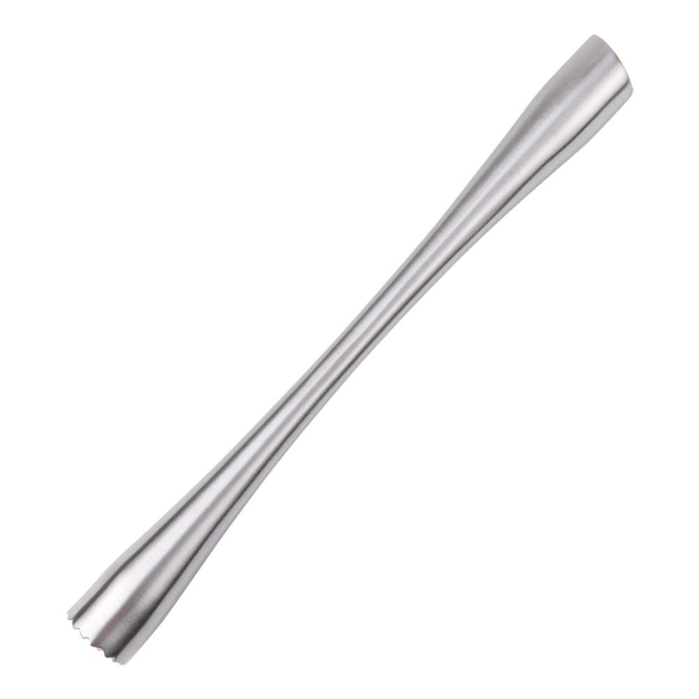 Angoily Extra Long Stainless Steel Cocktail Muddler - Premium Bar Tool for Crushing Fruits, Herbs & Ice - Perfect for Mojitos, Cocktails, Home Bars & Birthday Parties - Essential Drink Mixer for Bartenders & Home Entertaining