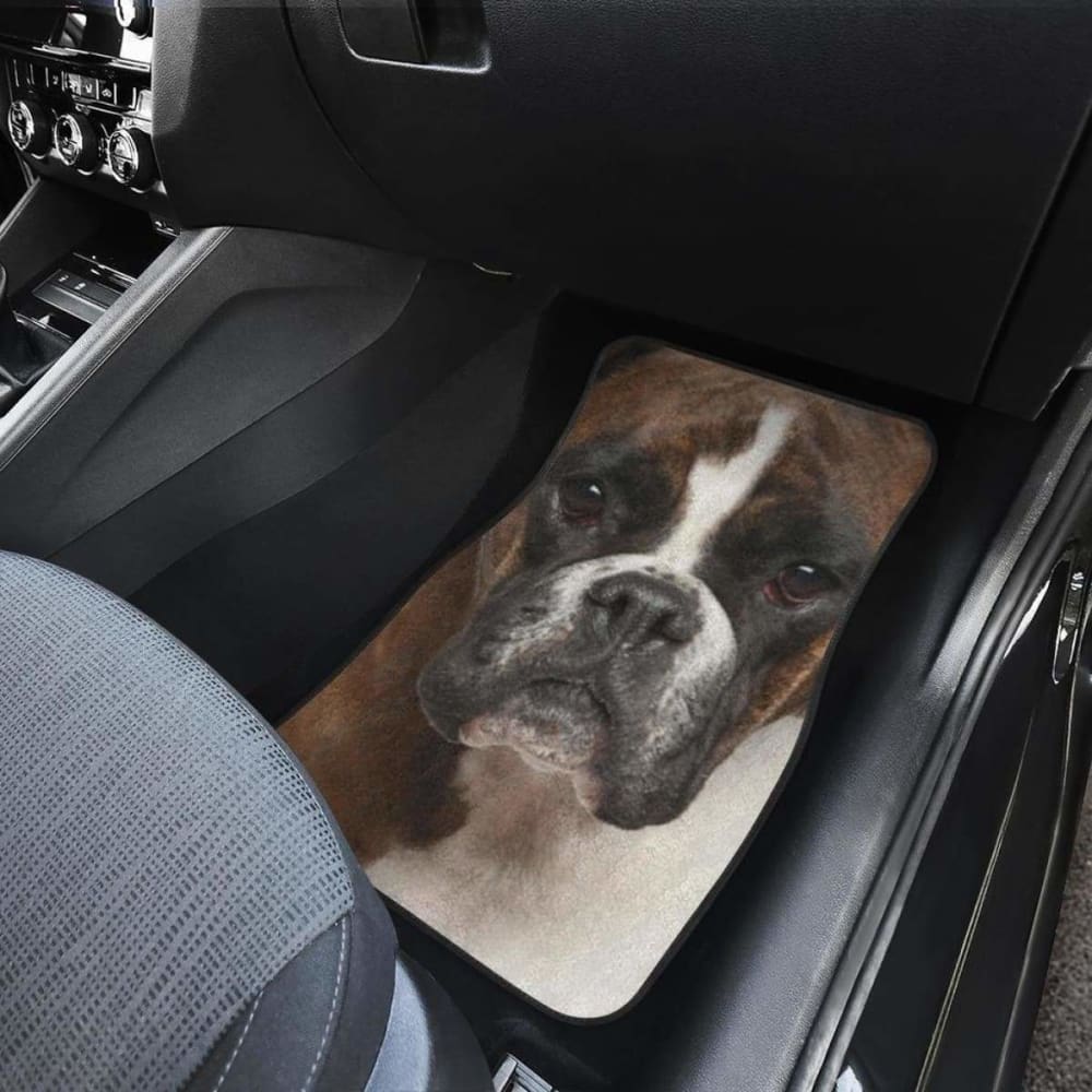 Funny Boxer Dog Car Floor Mats - Non-Slip Waterproof Pet Accessories for Cars, SUVs & Trucks | Perfect for Dog Lovers & Pet Owners | Great Gift Idea for Holidays & Birthdays