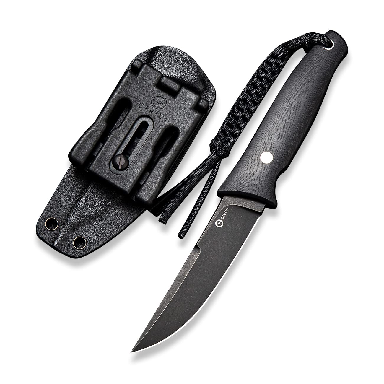 CIVIVI Tamashii Fixed Blade Knife - High Carbon Steel Tactical Survival Knife for Outdoor Camping, Hunting & Bushcraft