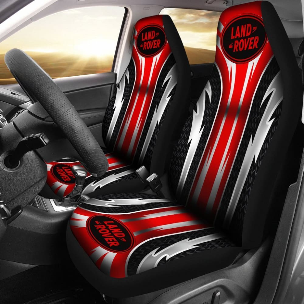 Premium 2-Piece Front Seat Covers for Land Rover - Durable Red Auto Accessories (Part# 144627) | Perfect for Off-Road Adventures & Daily Commutes