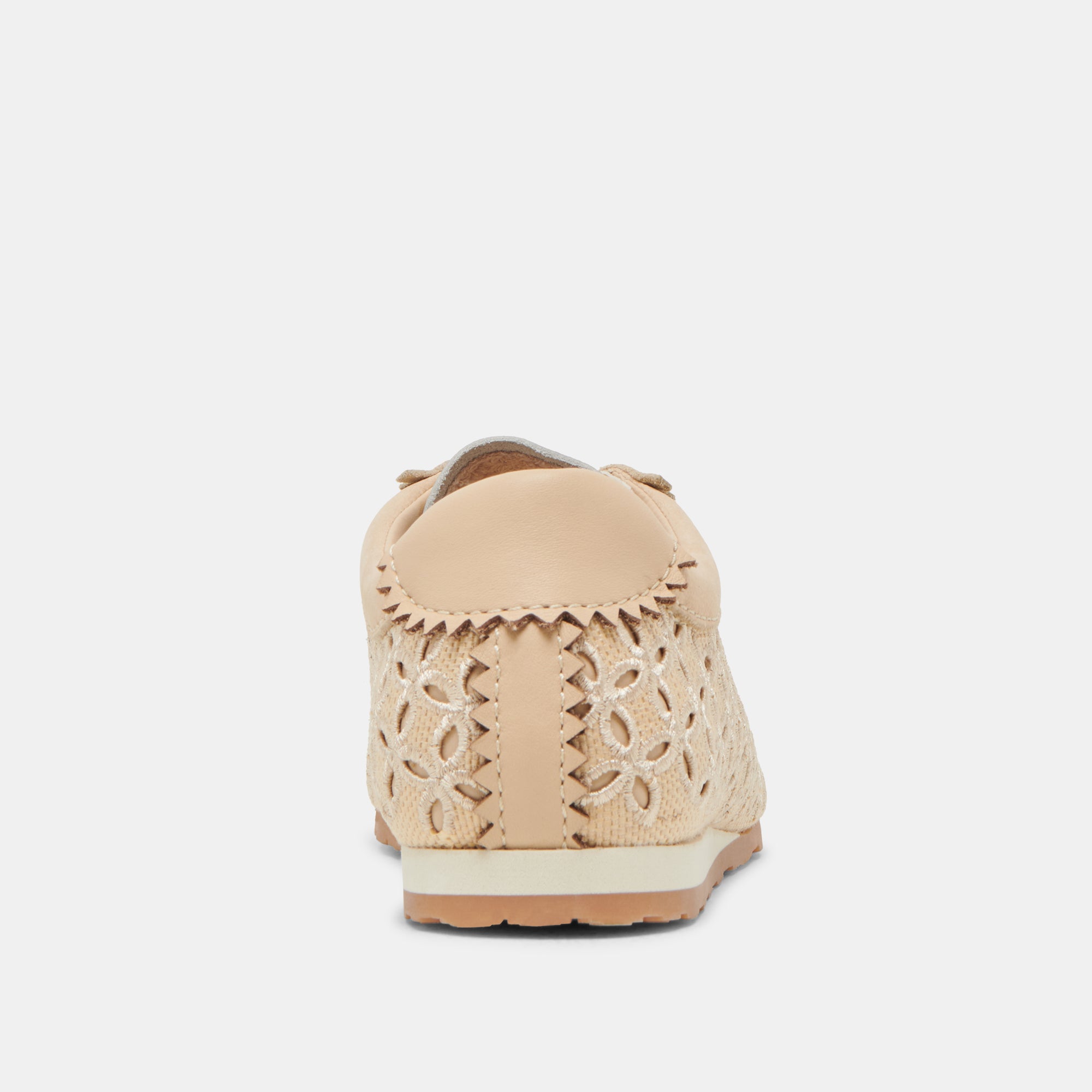 DANIE EYELET PERF SNEAKERS Lightweight Natural Raffia Women's Casual Shoes - Perfect for Summer Outings, Beach Walks & Everyday Comfort