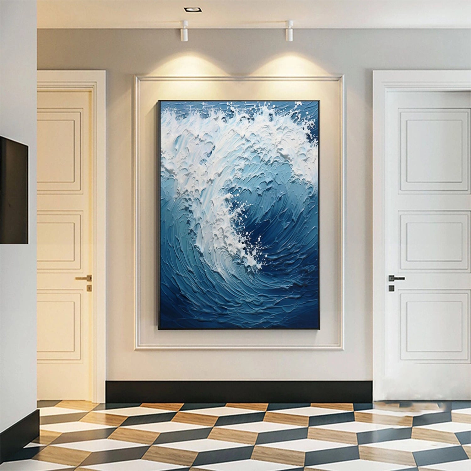 Ocean And Sky Painting #OS 238 - Stunning Coastal Wall Art for Living Room, Bedroom & Office Decor