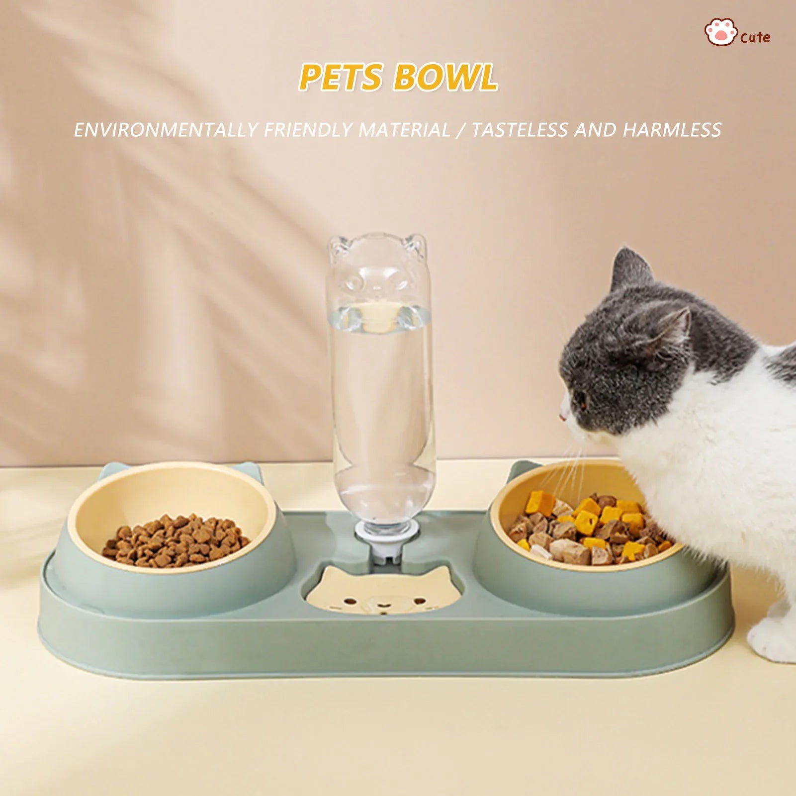 Automatic Pet Water Dispenser and Food Bowl - Self-Filling Dog & Cat Feeder for Home, Travel, and Outdoor Use