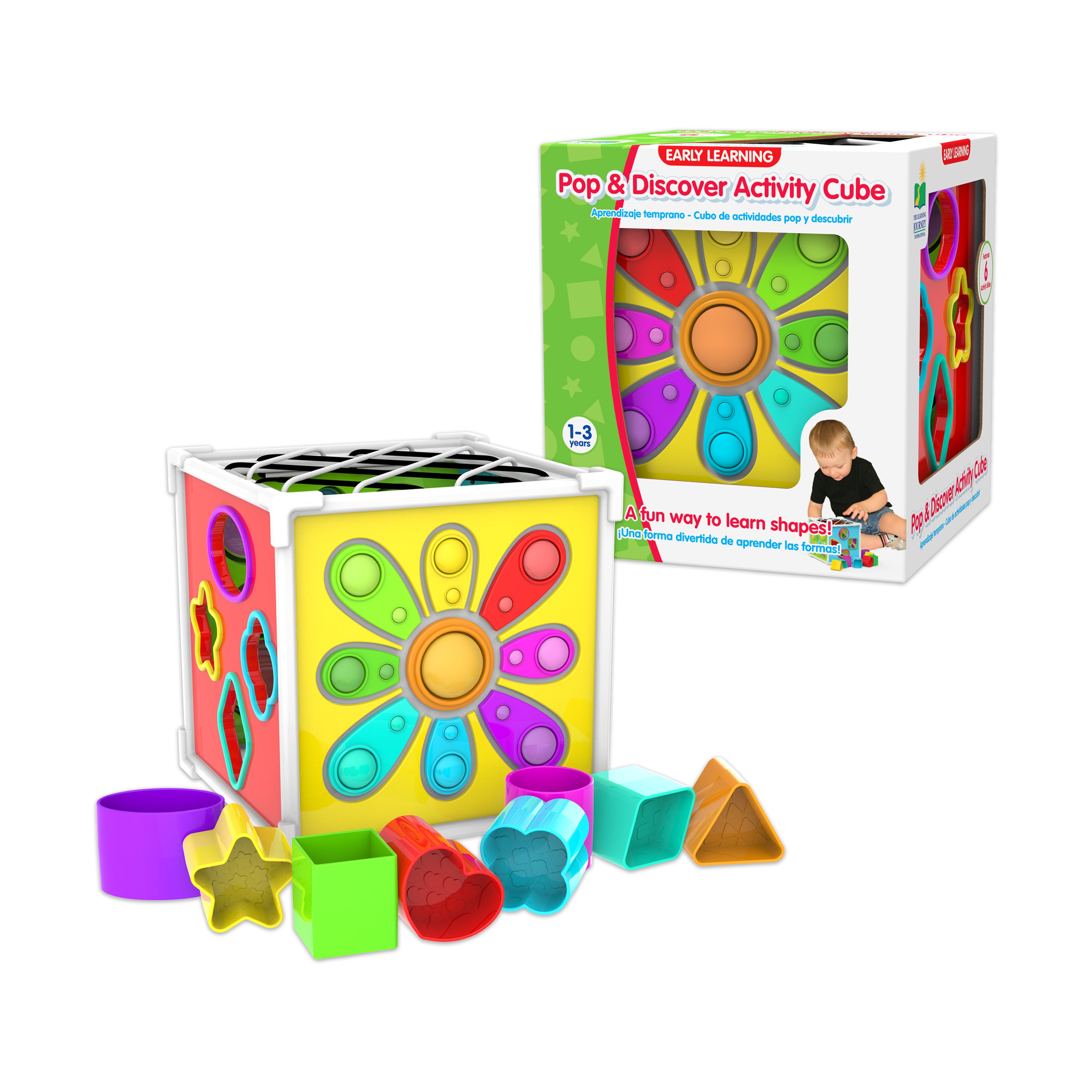 Early Learning Pop & Discover Activity Cube - Multisensory Exploration Toy for Toddlers & Babies - Educational Sensory Play for Fine Motor Skills Development - Perfect for Daycare, Preschool & Home Learning