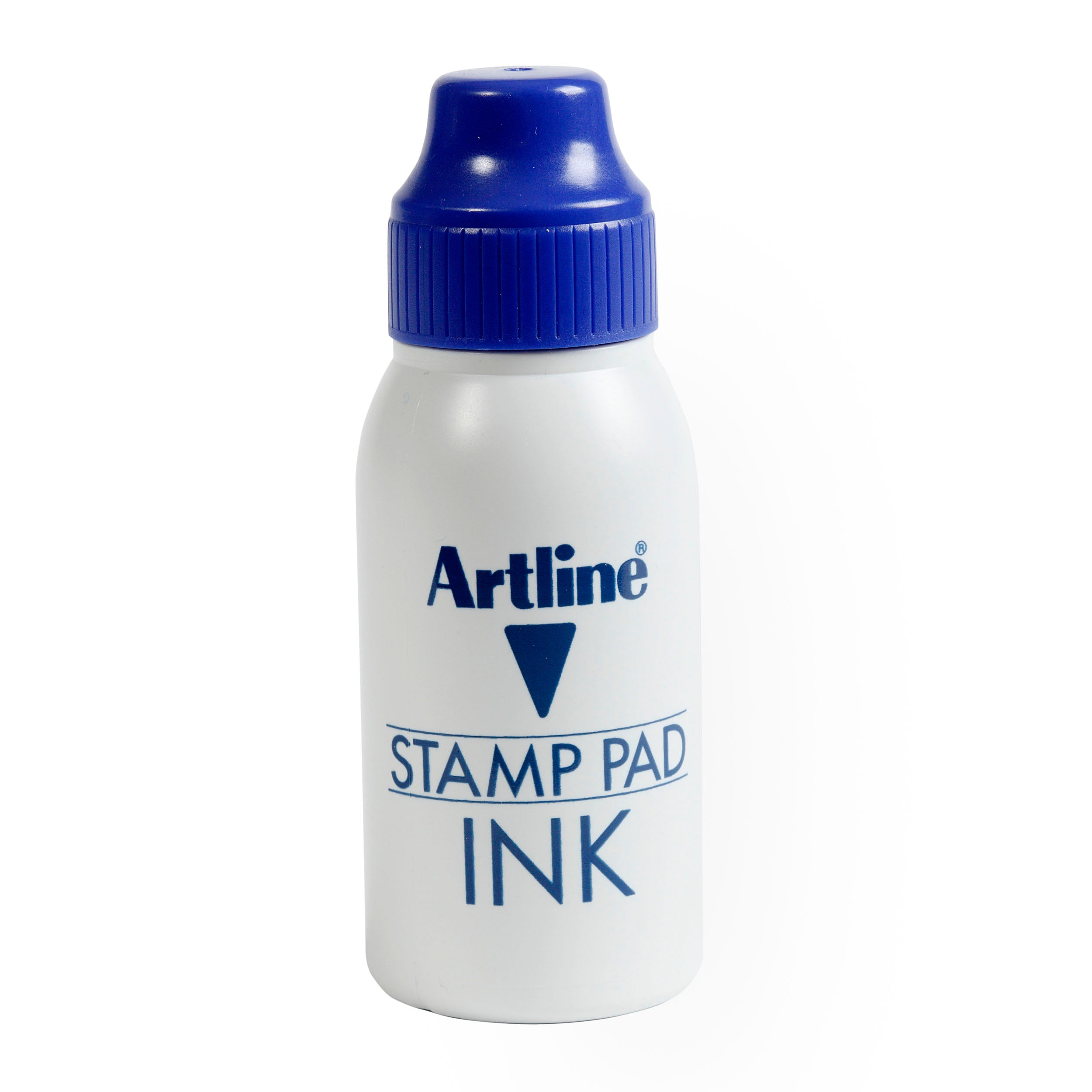 Artline Blue Stamp Pad Ink Refill - 50cc for Office, Crafting & DIY Projects - Non-Toxic & Quick-Drying Ink for Rubber Stamps