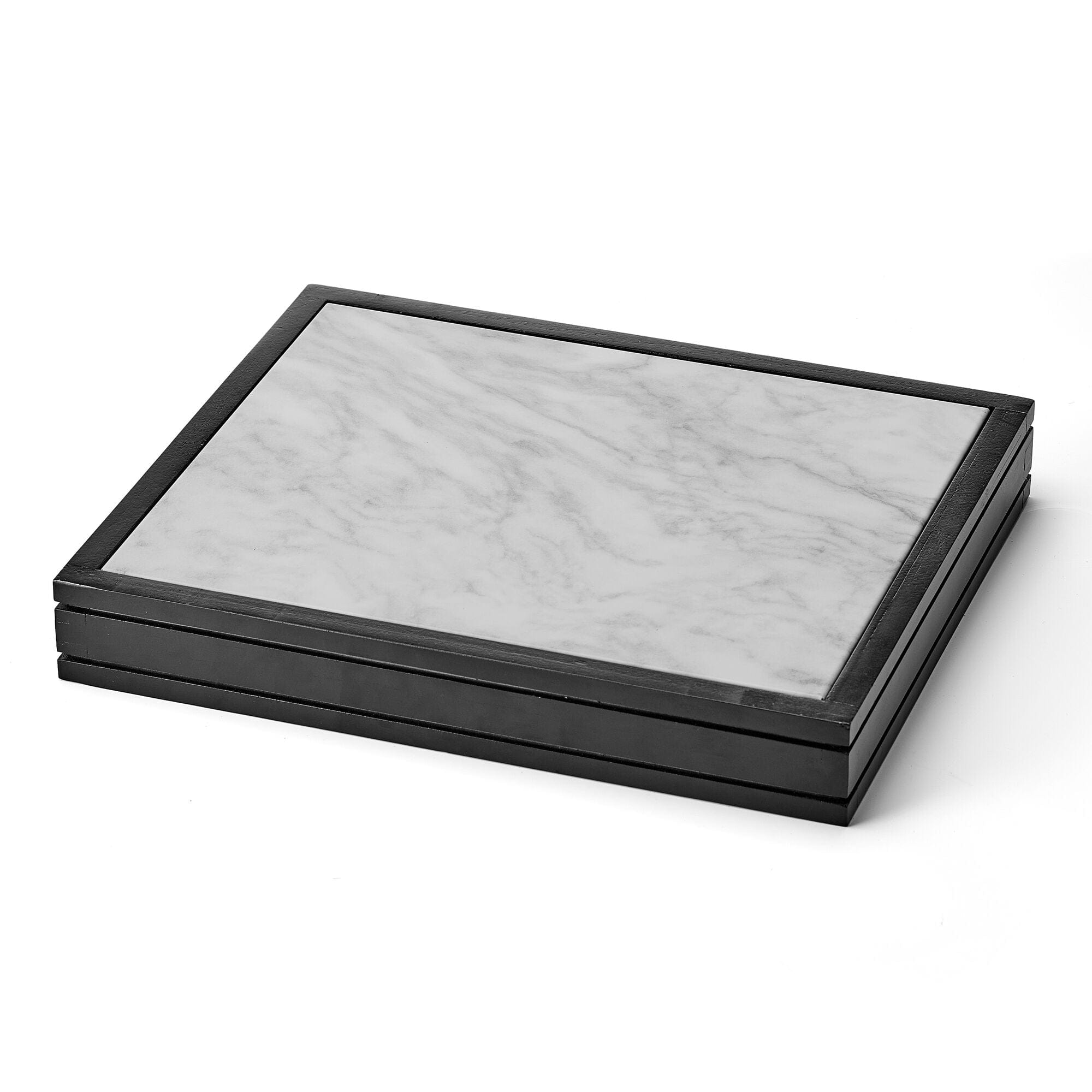 Chilled Serving Tray with Natural Wood Base - Perfect for Outdoor Parties, BBQ, and Summer Entertaining