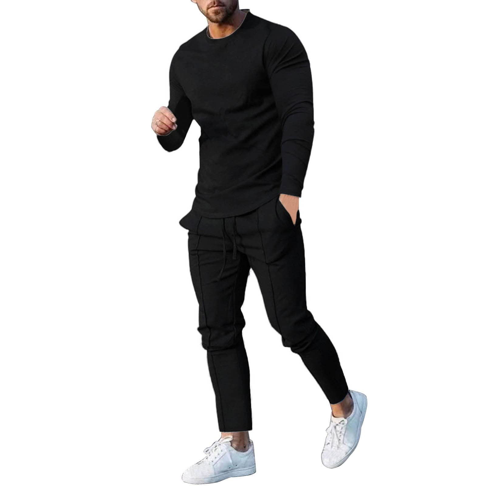 iTNHFP Men's Winter Tracksuit Set - Long Sleeve Classic-Fit Running Jogging Outfit for Men | Gym Workout, Casual Wear & Outdoor Sports