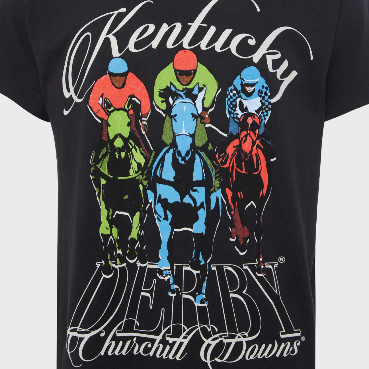 Men's & Women's Churchill Downs Tee - Black Cotton T-Shirt for Casual Wear & Kentucky Derby Events