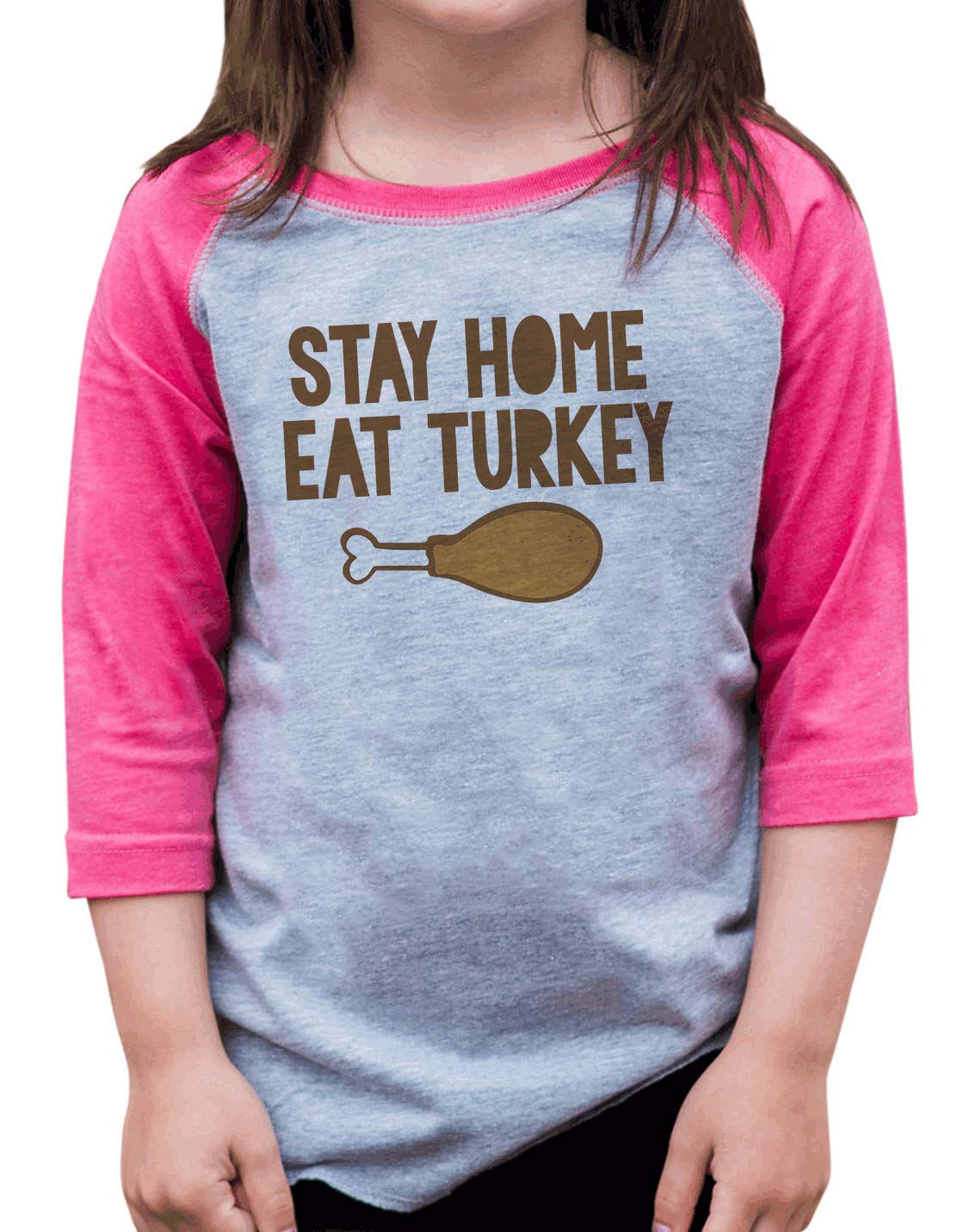 7 ate 9 Apparel Girls Thanksgiving Turkey Shirt - Cute Holiday Outfit for Family Gatherings & Turkey Day Photos