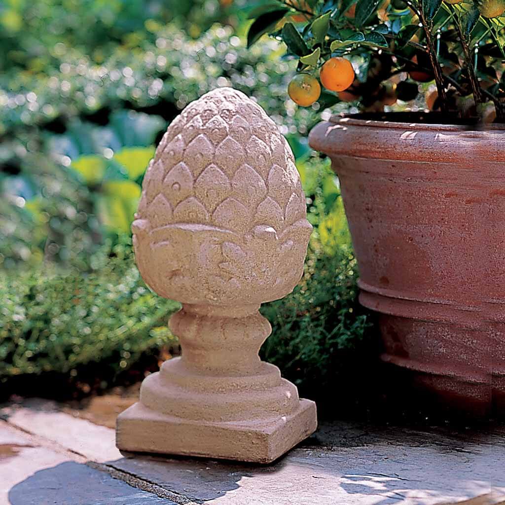 Campania International Pineapple Finial Small Garden Statue - Decorative Outdoor Accent for Patio, Lawn & Backyard Decor