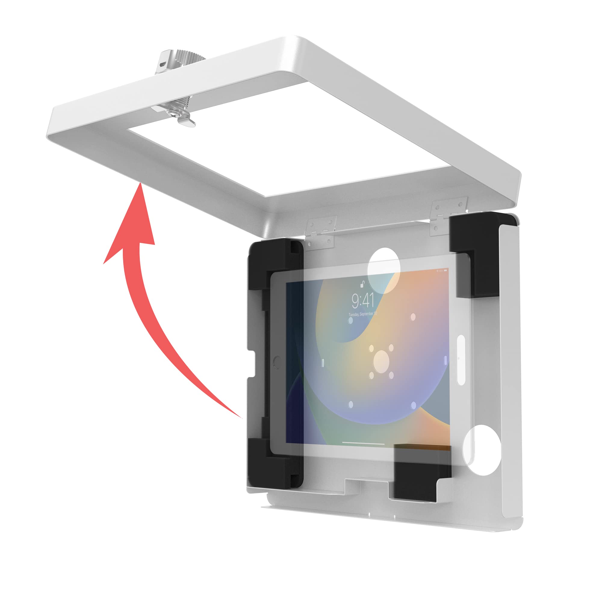 Secure Tablet Wall Mount for Hospitals - Digital Password Lock for iPad 11 (A16), Pro 11-inch M4, Air 11-inch M3, 10th Gen & Galaxy Tab - Heavy Duty Medical Tablet Holder (PAD-MEDARMDC) - Ideal for Patient Rooms, Nursing Stations & Healthcare Facilities