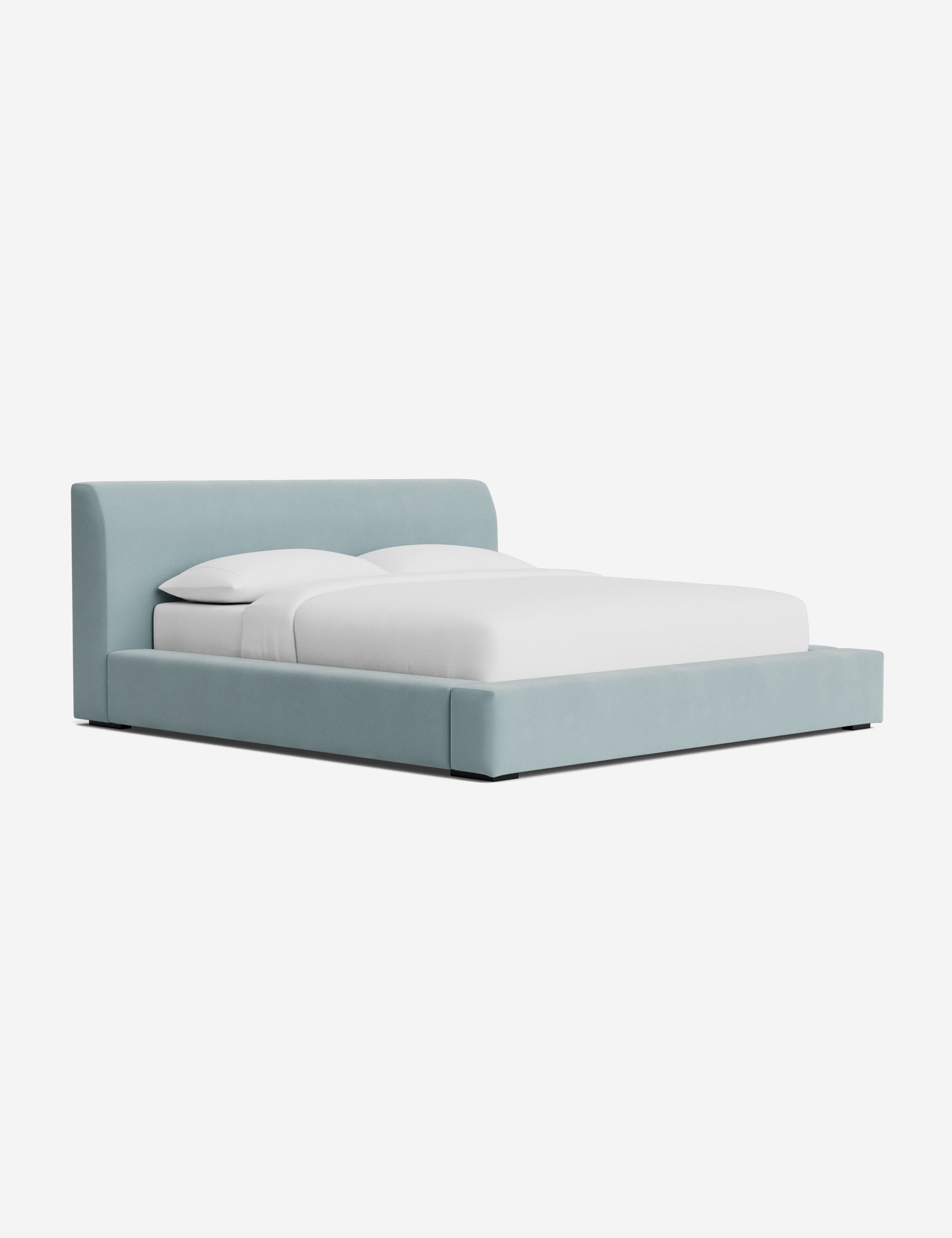 Stylish Clayton Platform Bed Frame - Queen Size, Modern Wooden Bed with Sturdy Slat Support - Perfect for Bedroom, Guest Room & Small Spaces