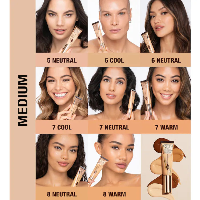 Charlotte Tilbury Beautiful Skin Foundation with Hyaluronic Acid - Hydrating & Smoothing Makeup Base for Flawless Coverage - Perfect for Daily Wear & Special Occasions