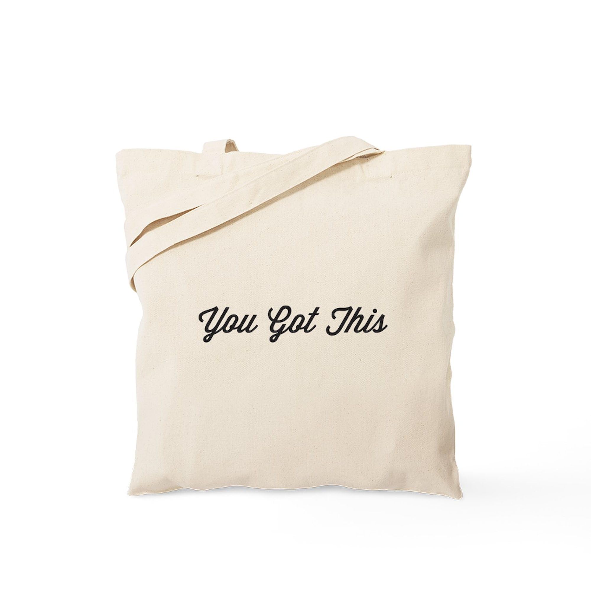 CafePress 'You Got This' Natural Canvas Tote Bag - Reusable Eco-Friendly Shopping Bag for Groceries, Beach, Work & Daily Use