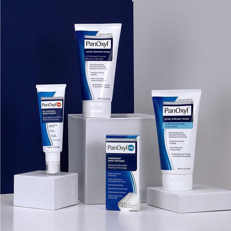 PanOxyl Acne Creamy Face & Body Wash with 4% Benzoyl Peroxide - 170g Cleanser for Acne-Prone Skin | Gentle Exfoliating & Oil Control | Perfect for Daily Skincare Routine & Post-Workout Cleansing