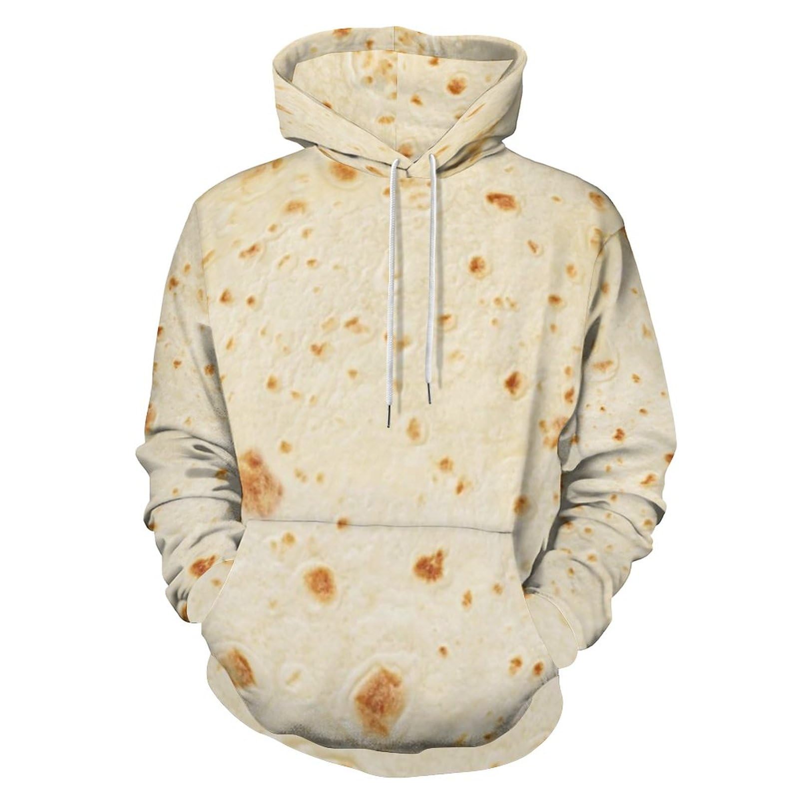 Italian Pizza Dough Print Men's Pullover Hoodie - Cozy Casual Sweatshirt for Pizza Lovers, Gaming & Lounge Wear