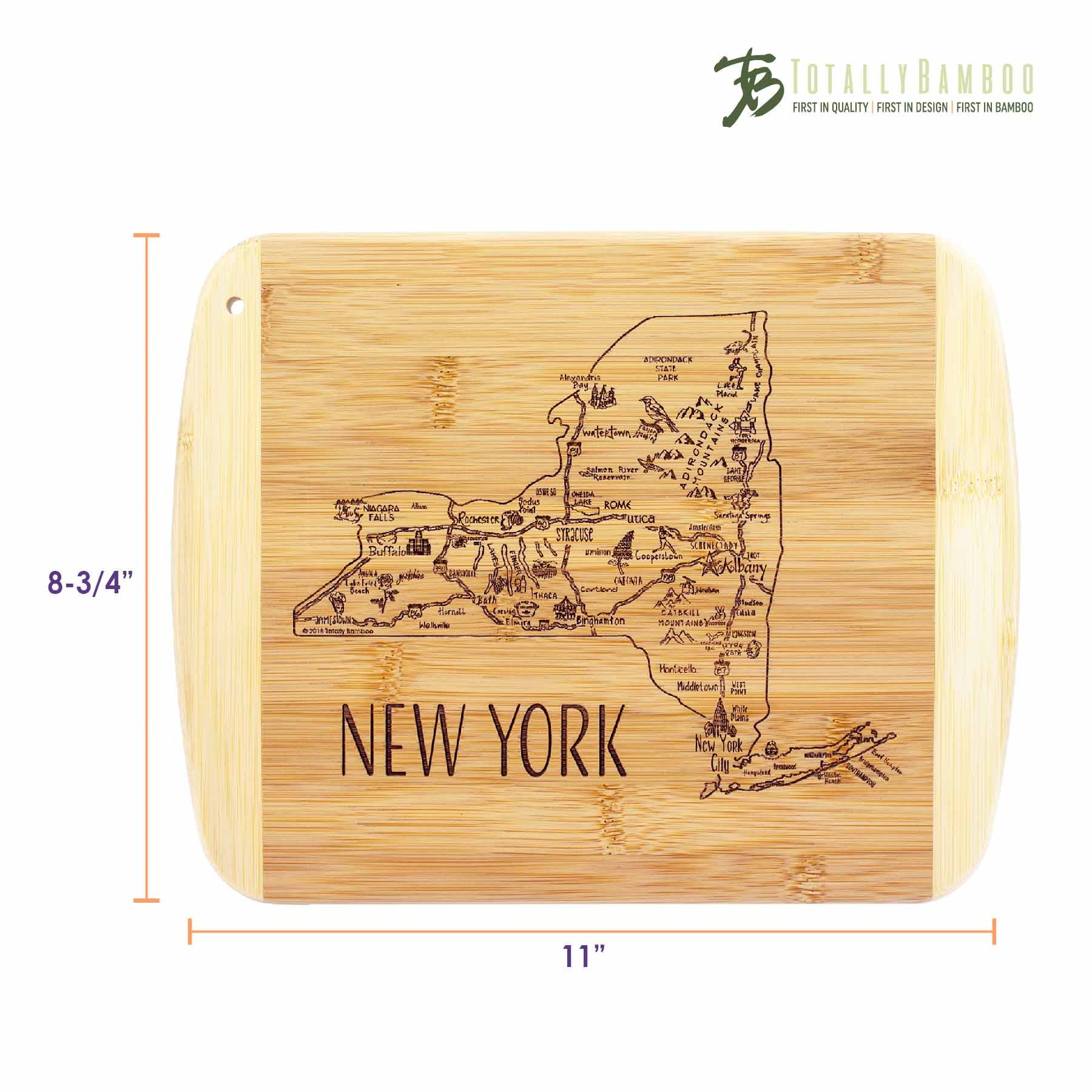 Premium New York Themed Wooden Cutting Board - 11