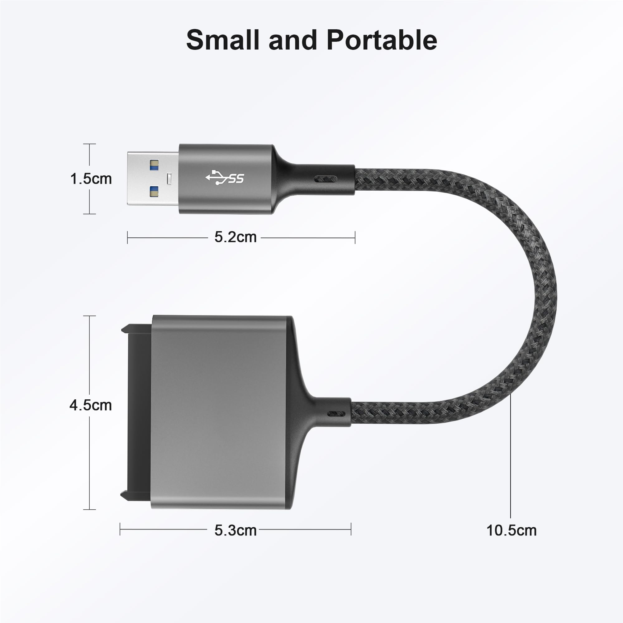 Basesailor SATA to USB Adapter Cable - USB C/A to 2.5