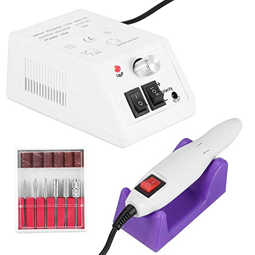 Professional Electric Nail Drill Machine Kit - Manicure & Pedicure Tools for Acrylic & Gel Nails with Sanding Files | Perfect for Home Salon, Nail Artists & DIY Nail Care Enthusiasts