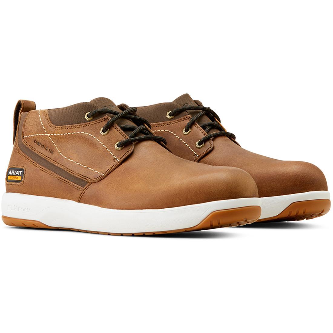 Conveyer Composite Toe Work Shoes for Men - Safety Work Boots with Slip Resistant & Electrical Hazard Protection - Ideal for Construction, Warehouse & Industrial Work