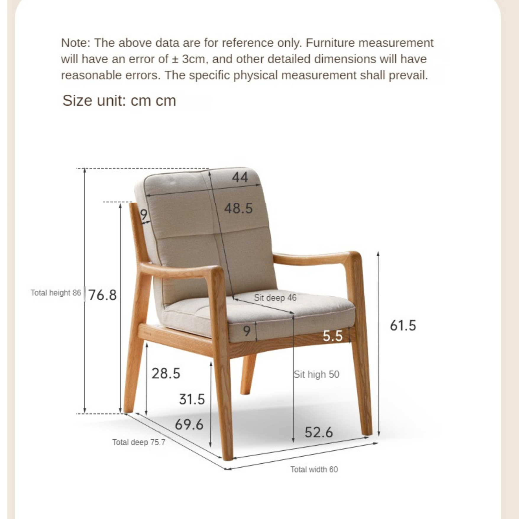 Ergonomic Oak Solid Wood Study Chair with Soft Padded Seat - Perfect for Home Office, Library & Reading Nook Comfort