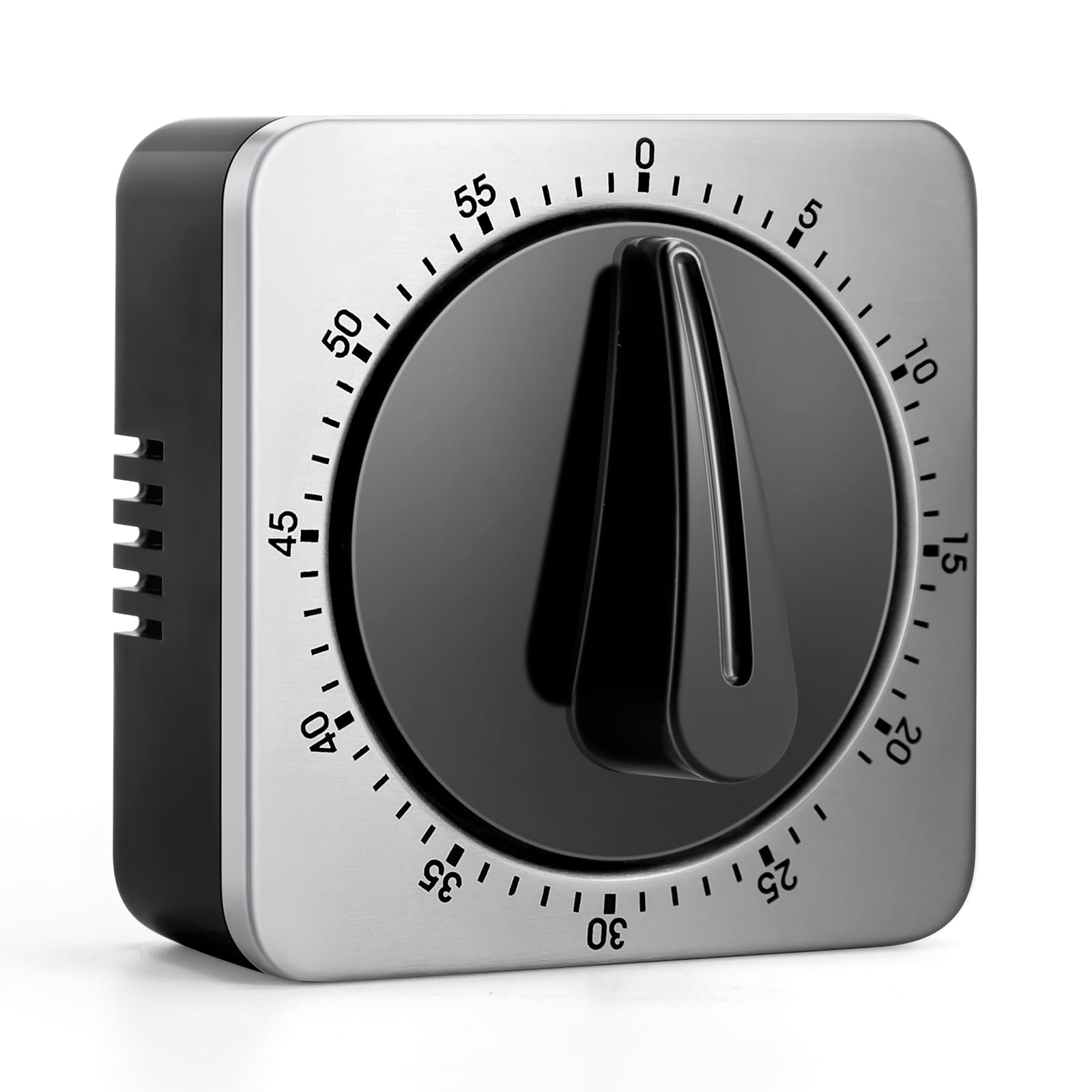 Mechanical Kitchen Timer for Cooking - Loud Alarm, No Batteries Needed - Magnetic Backing & Stainless Steel Body - Perfect for Baking, Grilling, and Meal Prep Countdowns