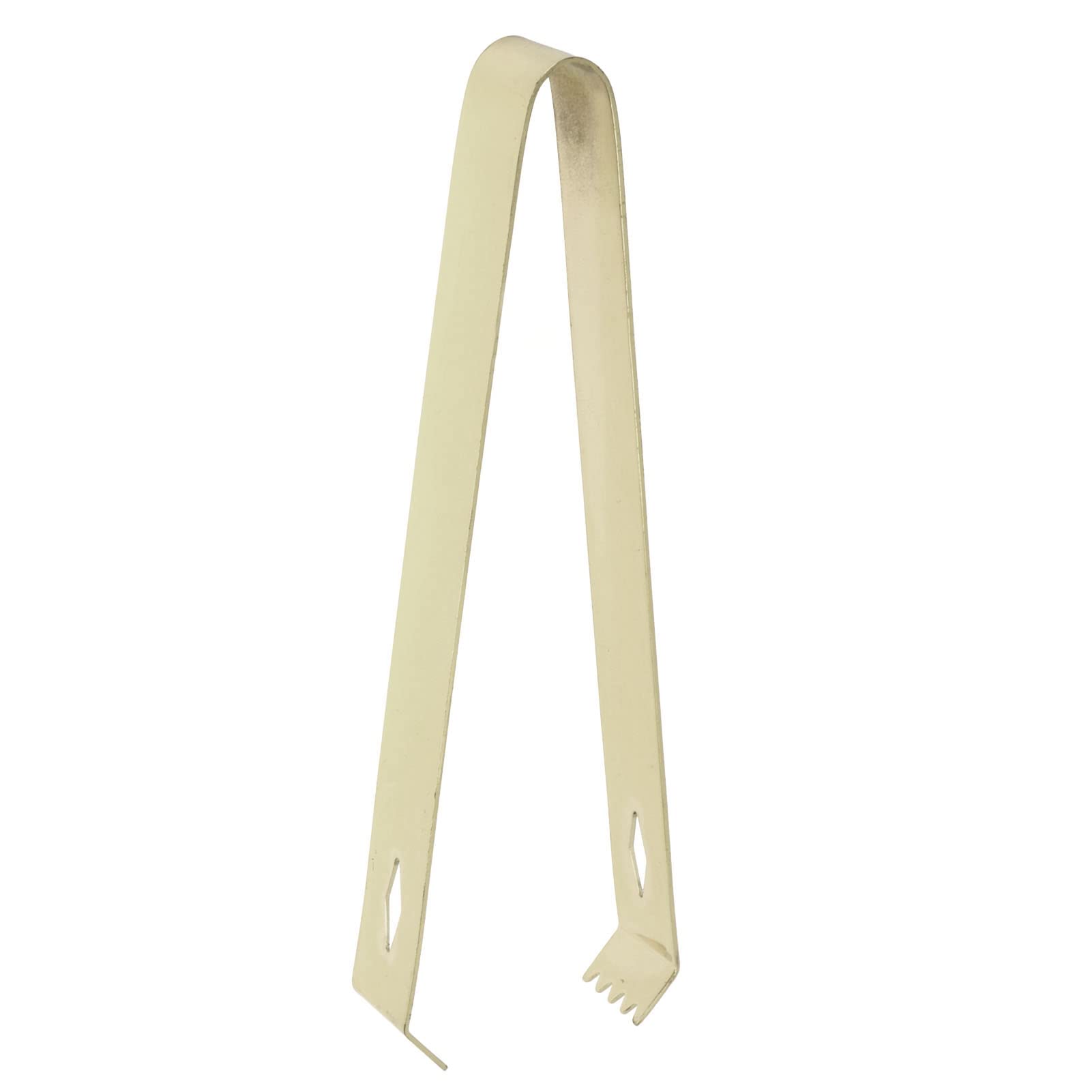 7 Inch Stainless Steel Ice Tongs with Teeth - Gold Cocktail & Sugar Tongs for Ice Bucket, Coffee Bar, Kitchen & Party Serving (Perfect for Cocktails, Appetizers & Ice Cubes)
