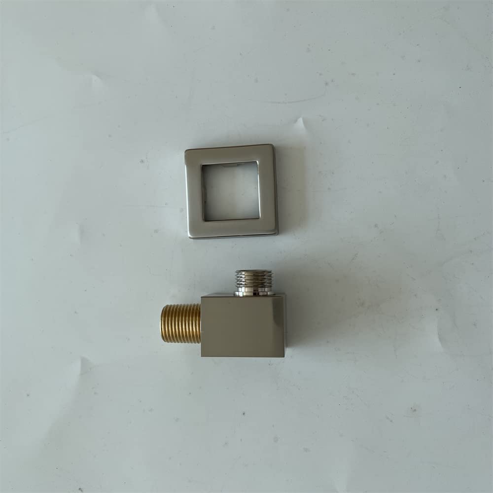 Brushed Nickel Shower Elbow Adapter - Wall Supply Elbow for Handheld Shower Hose, Universal Water Outlet Connector for Shower Head Systems | Perfect for Bathroom Renovation & Shower Accessory Replacement
