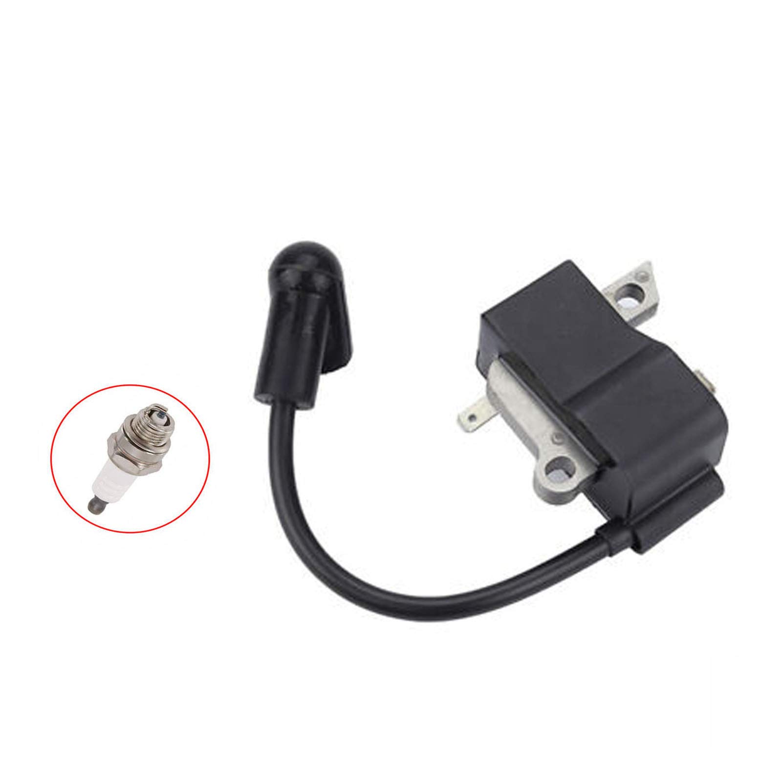 PARTSRUN Ignition Module Coil with Spark Plug Compatible for Husqvarna Chainsaw 435 435E 440E 445 445E 450 450E & JONSERED CS2245 CS2250 - OEM#573935702 ZF188-HHS - Perfect for Chainsaw Maintenance and Repair
