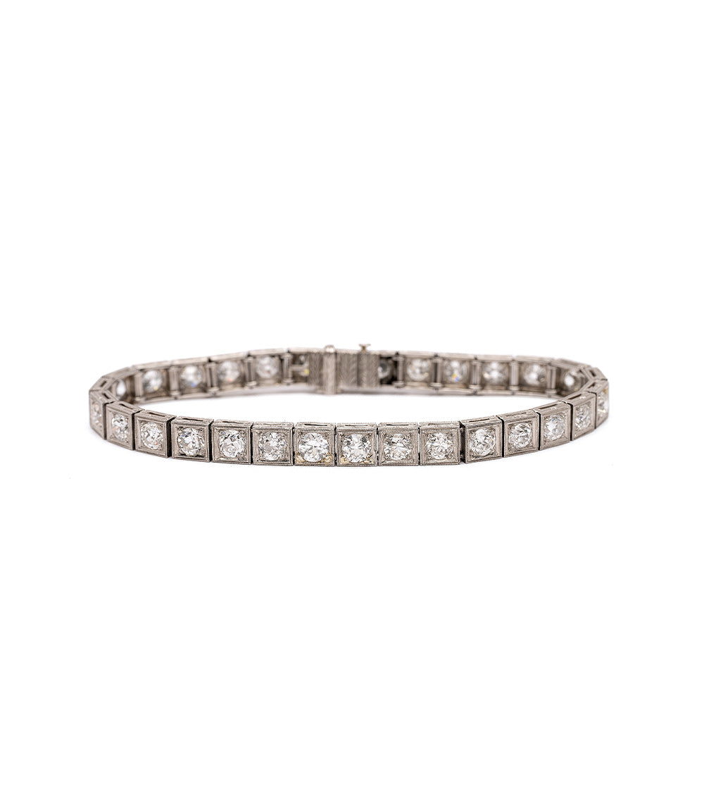 Exquisite Fitzgerald Art Deco Diamond Bracelet - Vintage 1920s Style Jewelry for Women - Perfect for Weddings, Parties & Special Occasions