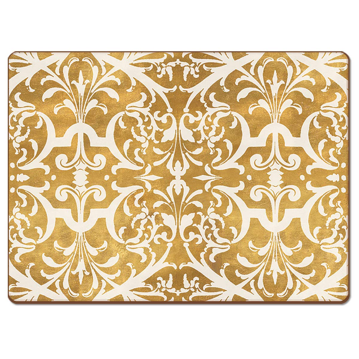 Premium Gilded Decorative Hardboard Cork Back Tabletop Placemats - Set of 4 - Heat Resistant & Easy to Clean - Made in USA - Perfect for Dining Tables, Kitchen Countertops & Home Decor