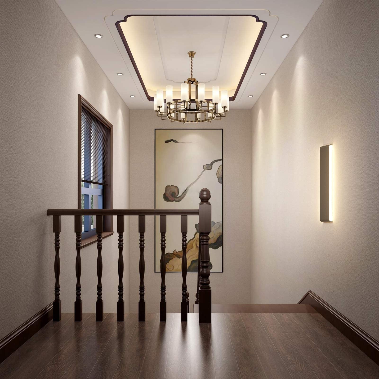 Modern Black Wall Sconce LED Light Fixture - Sleek Contemporary Black Wall Light for Living Room, Bedroom, Hallway & Entryway Lighting